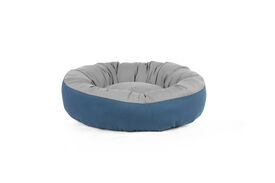 Gauty Cama Redonda Tela de sarga Azul y gris para Perros y Gatos 