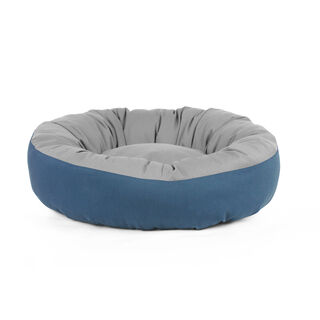 Gauty Cama Redonda Tela de sarga Azul y gris para Perros y Gatos 