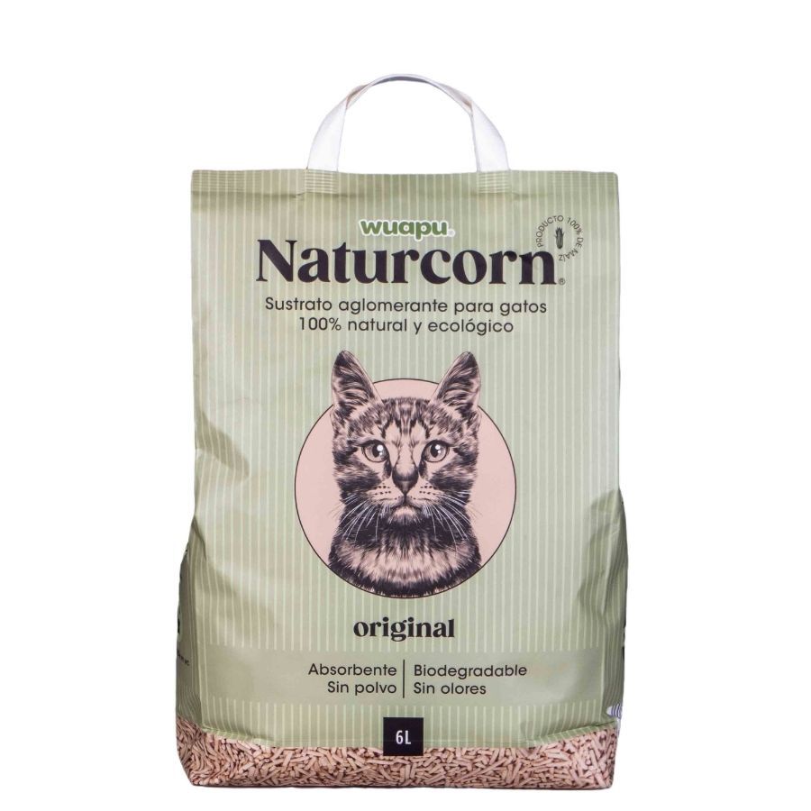 Wuapu Naturcorn arena natural de maiz para gatos, , large Imagen numero 1