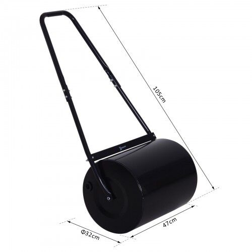 Rodillo de c&eacute;sped de jard&iacute;n de acero color Negro, , large Imagen numero 4