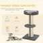 PawHut Árbol Rascador para Gatos Altura 91 cm Árbol para Gatos Torre para Gatos de 3 Niveles con Nido Plataforma y Poste de Sisal 45x45x91 cm Gris, , large indicador imagen numero 4