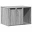 vidaXL Mueble arenero para gatos madera gris Sonoma, , large indicador imagen numero 6