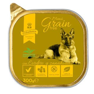 Criadores Menú Grain Free Cordero y Zanahoria tarrina para perros