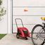 VidaXL Remolque de bicicleta mascotas hierro tela Oxford rojo, , large indicador imagen numero 2