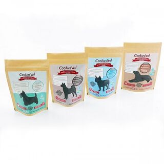 Pack de 4 piensos deshidratados Cookieswil para perros sabor Variado