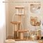 COSTWAY Árbol para Gatos de Interior, Torre para Gatitos de 164 cm, Percha Acolchonada, Cama para Gatos Desmontable, Plataformas de Salto, Cuerda de Sisal, Bola Colgante, Mobiliario Multinivel para Gatos, , large indicador imagen numero 5