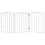 vidaXL Puerta para perros plegable 3 paneles madera álamo blanca 150cm, , large indicador imagen numero 9