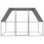 vidaXL Gallinero de acero galvanizado plateado y gris 3x2x2 m, , large indicador imagen numero 2