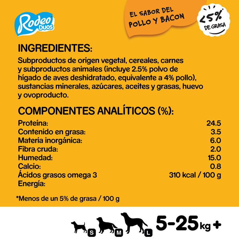 Pedigree Rodeo Duos Snack Pollo y Bacon para Perros thumbnail