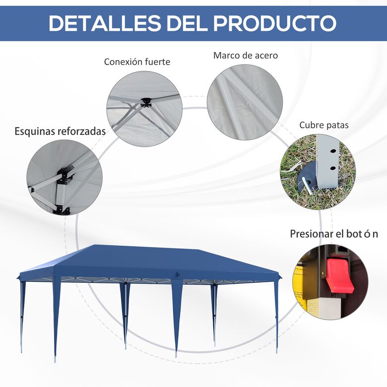 Outsunny Carpa Plegable Azul thumbnail