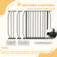 PawHut Barrera de Seguridad Extensible Barrera para Mascotas con 3 Extensiones Montaje a Presión Doble Bloqueo para Puerta Pasillo Escalera 75-145x76 cm Negro, , large indicador imagen numero 10