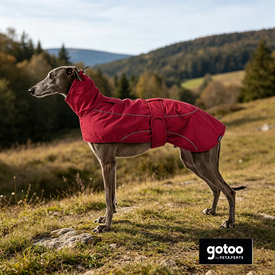 Gotoo Chaqueta Impermeable Rojo para galgos
