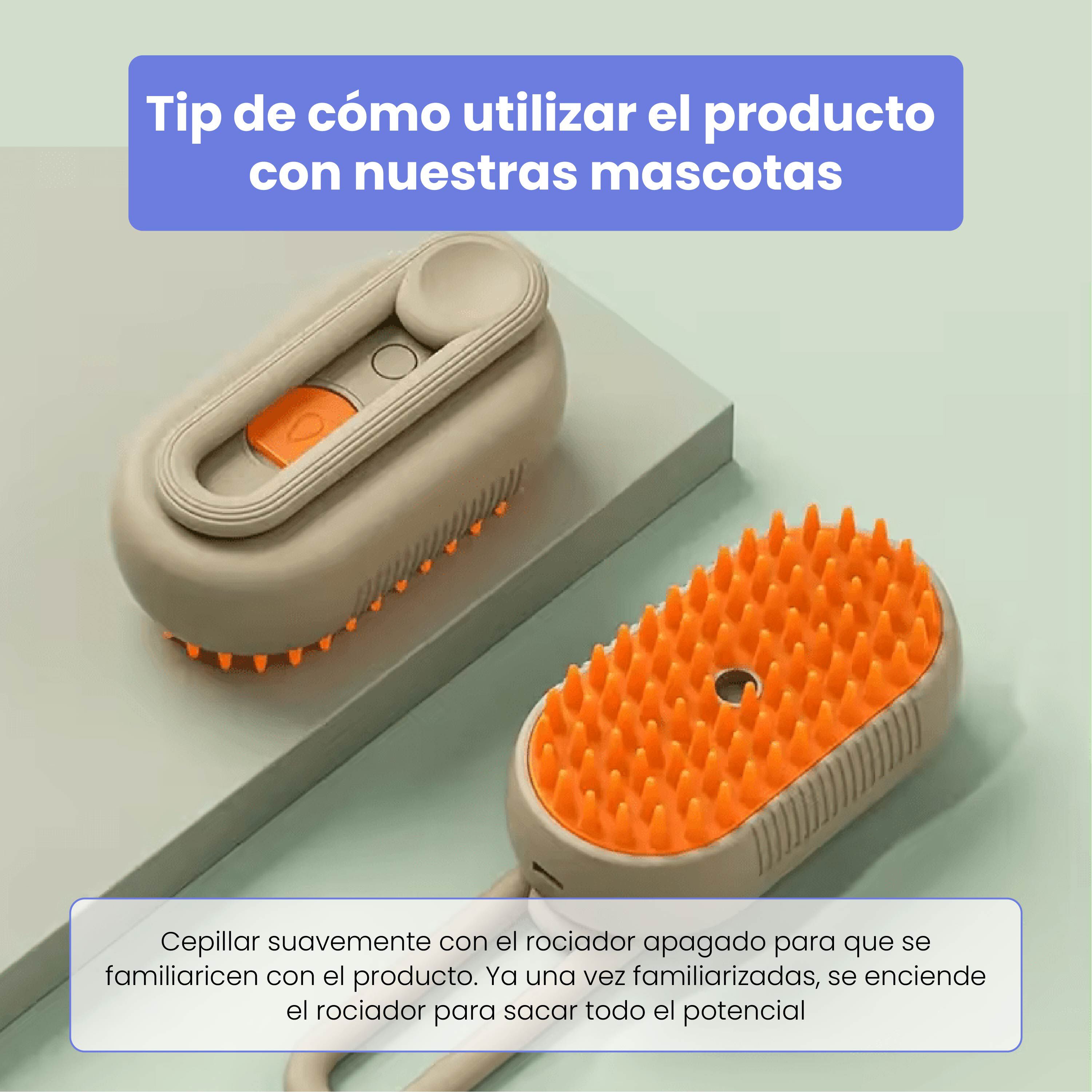 TheKingPet Cepillo Masajeador para Baños en Seco 3 en 1 - Quitapelos Fácil para Perros y Gatos thumbnail