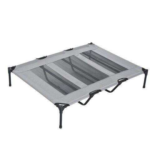 PawHut Cama de Verano Elevada con Toldo gris para perros, , large Imagen numero 3