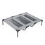 PawHut Cama de Verano Elevada con Toldo gris para perros, , large indicador imagen numero 3