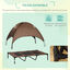 PawHut Cama Elevada para Mascotas Portátil con Toldo Extraíble Tela Transpirable al Aire Libre para Interior y Exterior 92x76x90 cm Café., , large indicador imagen numero 10