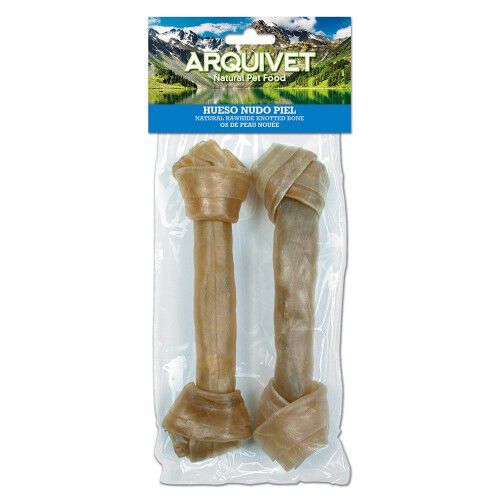 Huesito anudado de piel para perros sabor Neutro, , large Imagen numero 1