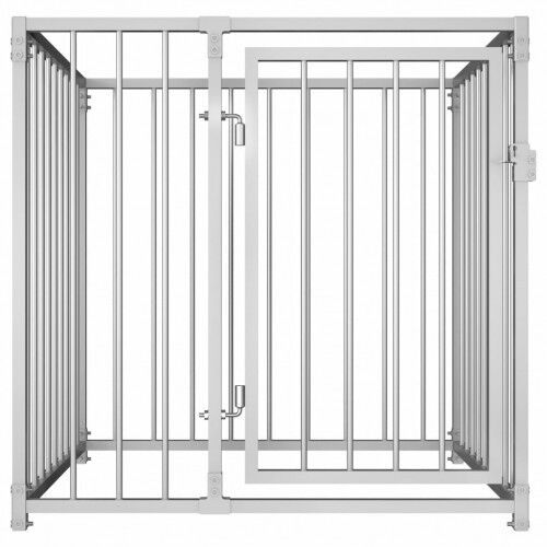 Perrera con paredes de acero color Plateado thumbnail