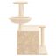 vidaXL Rascador para gatos con postes de sisal color crema 83 cm, , large indicador imagen numero 4