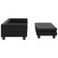 vidaXL Cama de perros con extensión cuero sintético negro 100x50x30 cm, , large indicador imagen numero 3