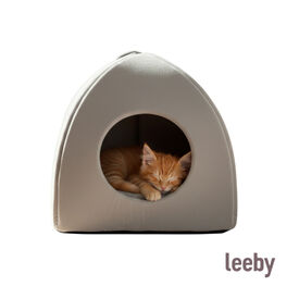Leeby Cama Iglu Gris para gatos