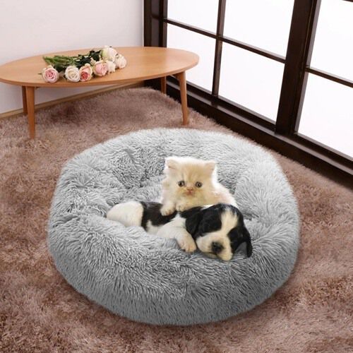 Mypetcare Cama de felpa gris para mascotas, , large Imagen numero 4