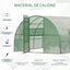 Outsunny Invernadero de T&uacute;nel 6x3x2 m con Puerta y Ventanas Invernadero de Jard&iacute;n Grande con Cubierta de PE y Metal Galvanizado para Cultivos Plantas Verduras Verde, , large indicador imagen numero 4