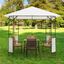 Carpa cenador Outsunny para jardín color Crema, , large indicador imagen numero 1
