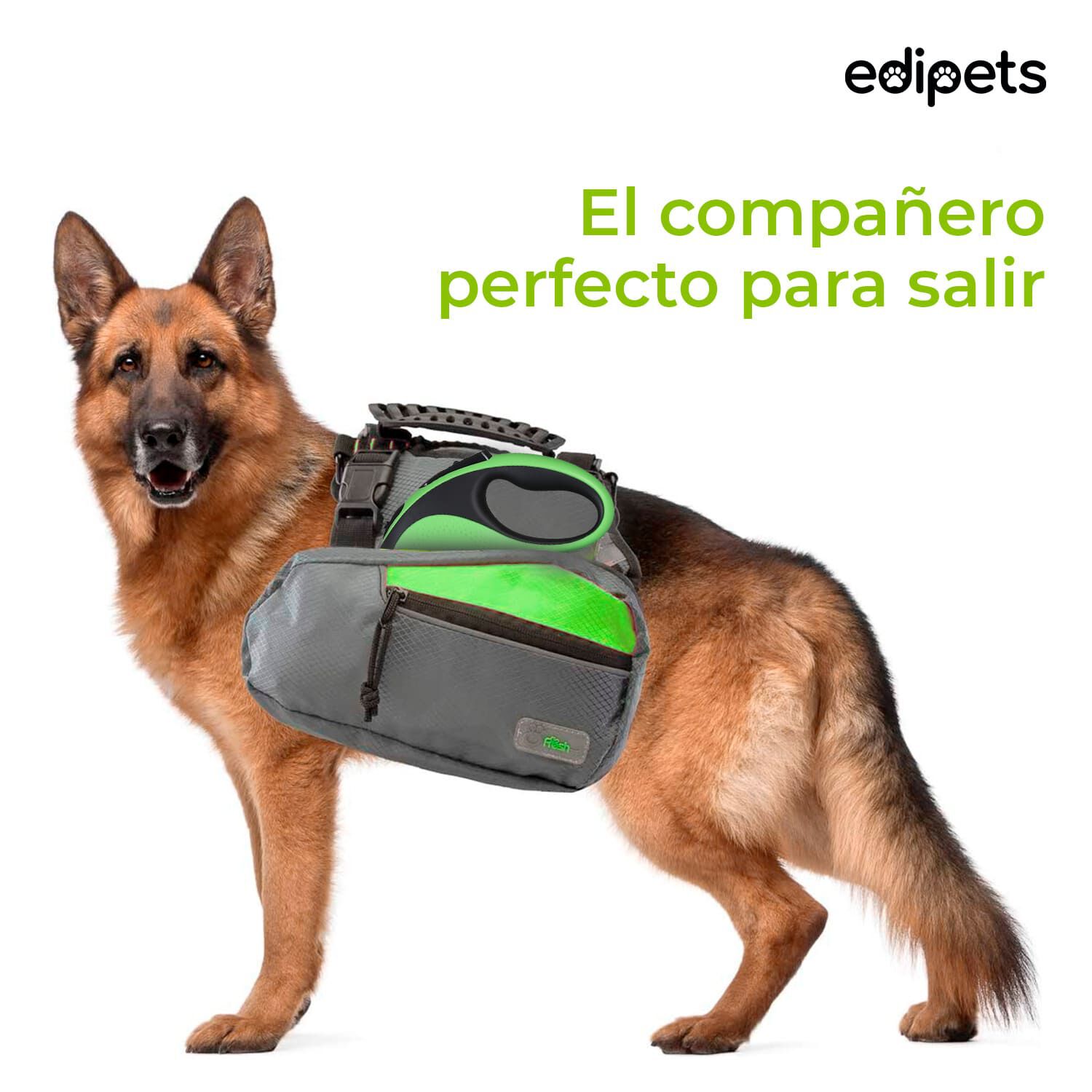 Edipets correa extensible ajustable verde para perros thumbnail
