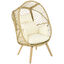 Outsunny Silla de Rat&aacute;n Natural y Crema, , large indicador imagen numero 1