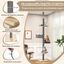 COSTWAY Torre para Gatos Altura de 236-271 cm, &Aacute;rbol Rascador para Gatos para Fijar al Techo de 5 Niveles, Ajustable en Altura con Hamaca,Cesta de Peluche, Cama Blanda y Poste Rascador para Gatos, , large indicador imagen numero 5