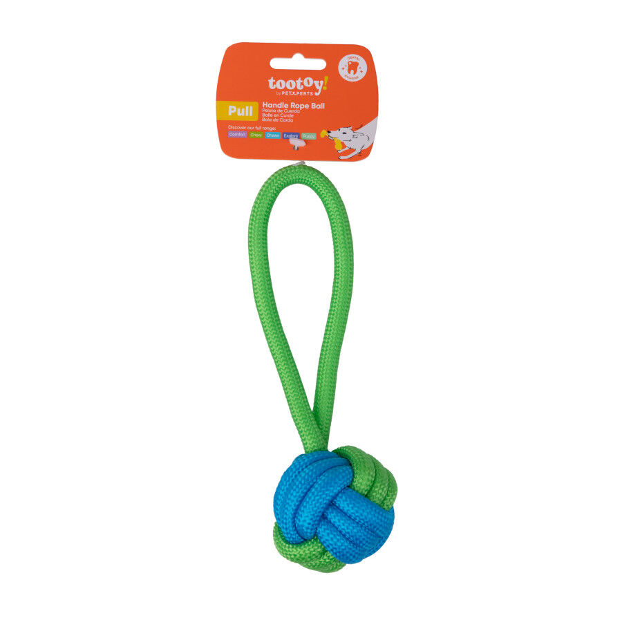 Tootoy! Mordedor de Cuerda con Pelota Verde para perros, , large Imagen numero 7