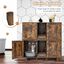 COSTWAY Cajas de Arena para Dos Gatos, Casa de Baño Oculto para Mascota con 2 Puertas, Arenero Cubierto con Entrada Sinuosa y Tablero Rascador, Mesa Auxiliar para Gatos 120 x 52 x 65 cm (Café), , large indicador imagen numero 4