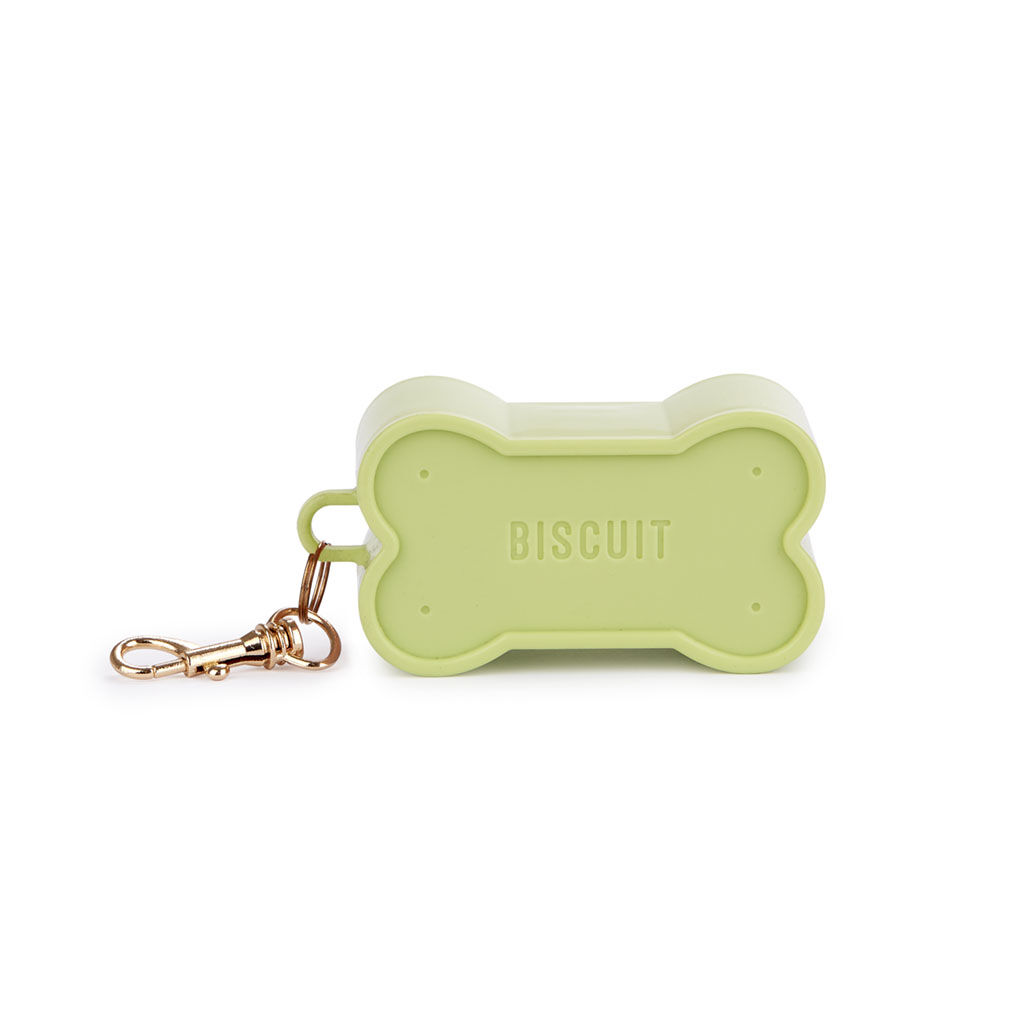 Balvi Dispensador bolsas perro Biscuit Color Verde Para los paseos con tu mascota Con forma de galleta Pl&aacute;stico, , large Imagen numero 1