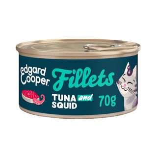 Edgard & Cooper Filetes de Atún y Calamar lata para gatos