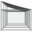 vidaXL Jaula de perros techo y puertas acero galvanizado gris 12x2x2 m, , large indicador imagen numero 9
