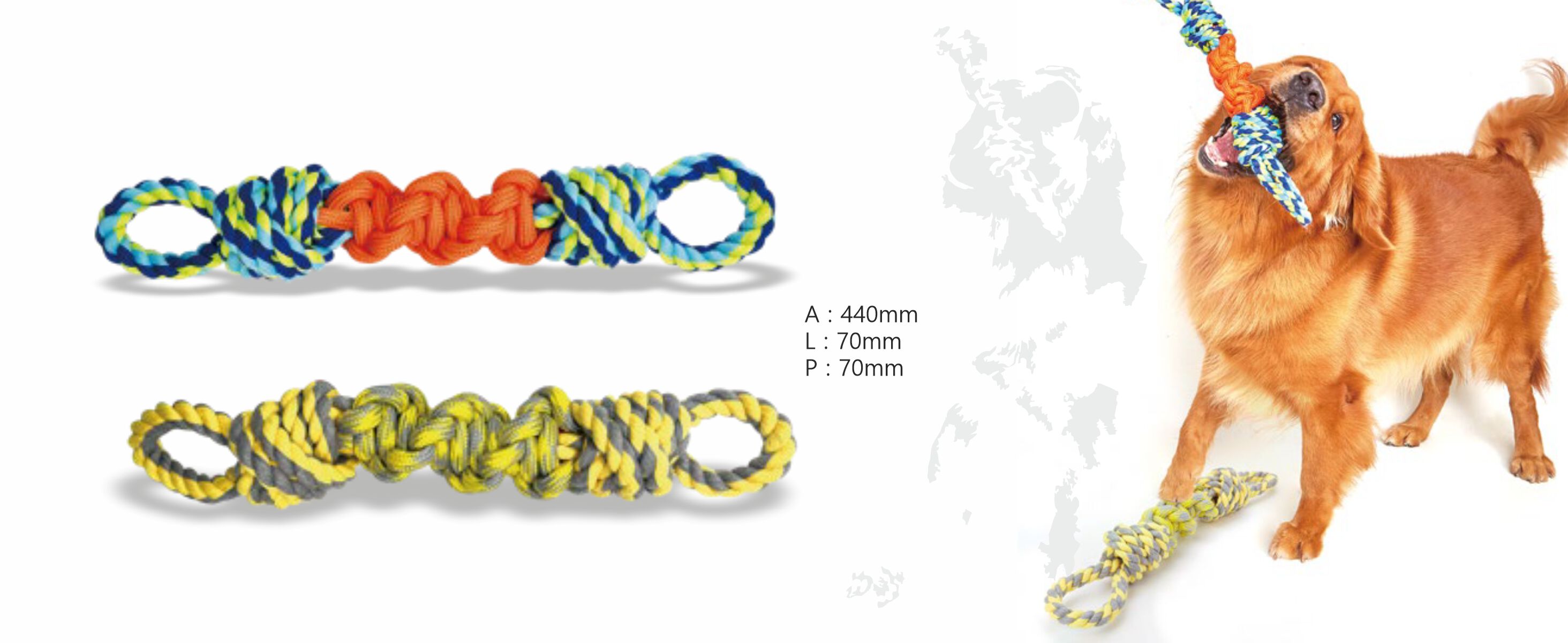 FOFOS | Juguete de Cuerda (Naranja/Azul) - Para Perro, , large Imagen numero 2