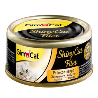 GimCat Shiny Filet pollo con mango lata para gatos