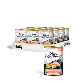 Dibaq Natural Moments Lata Salm&oacute;n con Mango para perros - Pack ahorro