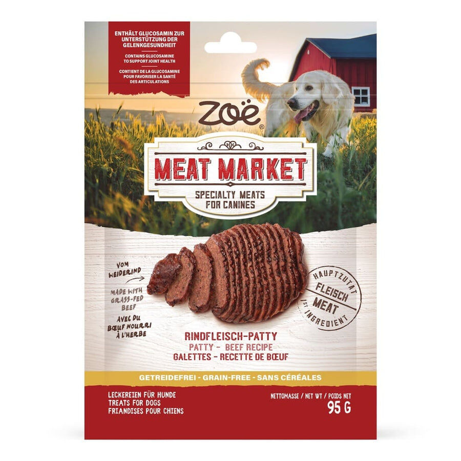 Snacks Zo&euml; Meat Market para perros - Paty de vacuno 95 grs, , large Imagen numero 1
