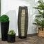 Outsunny Linterna de Jardín de Ratán Sintético Luces Solares Exterior con Luces LED Encendido/Apagado Automático para Terraza Balcón Patio 21x21x78 cm Gris, , large indicador imagen numero 2