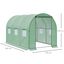 Outsunny Invernadero de Túnel 3x2x2 m Invernáculo de Jardín Exterior con Puerta Enrollable y 6 Ventanas Polietileno y Metal Galvanizado para Cultivos Plantas Flores Verde, , large indicador imagen numero 3