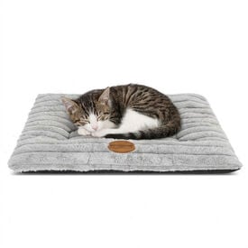 Nobleza Cama Cueva para Gatos y Perros Peque&ntilde;os (50 x 40 cm) - Coj&iacute;n de Peluche Suave y Lavable con Relleno Mullido de Alta Resistencia, Cama T&eacute;rmica Antideslizante para Sof&aacute;, Jaula o Suelo, Gris Talla S