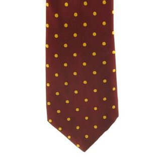Corbata estampado lunares Lurex para concurso hípica color Burdeos/Oro