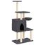 vidaXL Rascador para gatos con postes de sisal gris oscuro 131 cm, , large indicador imagen numero 1
