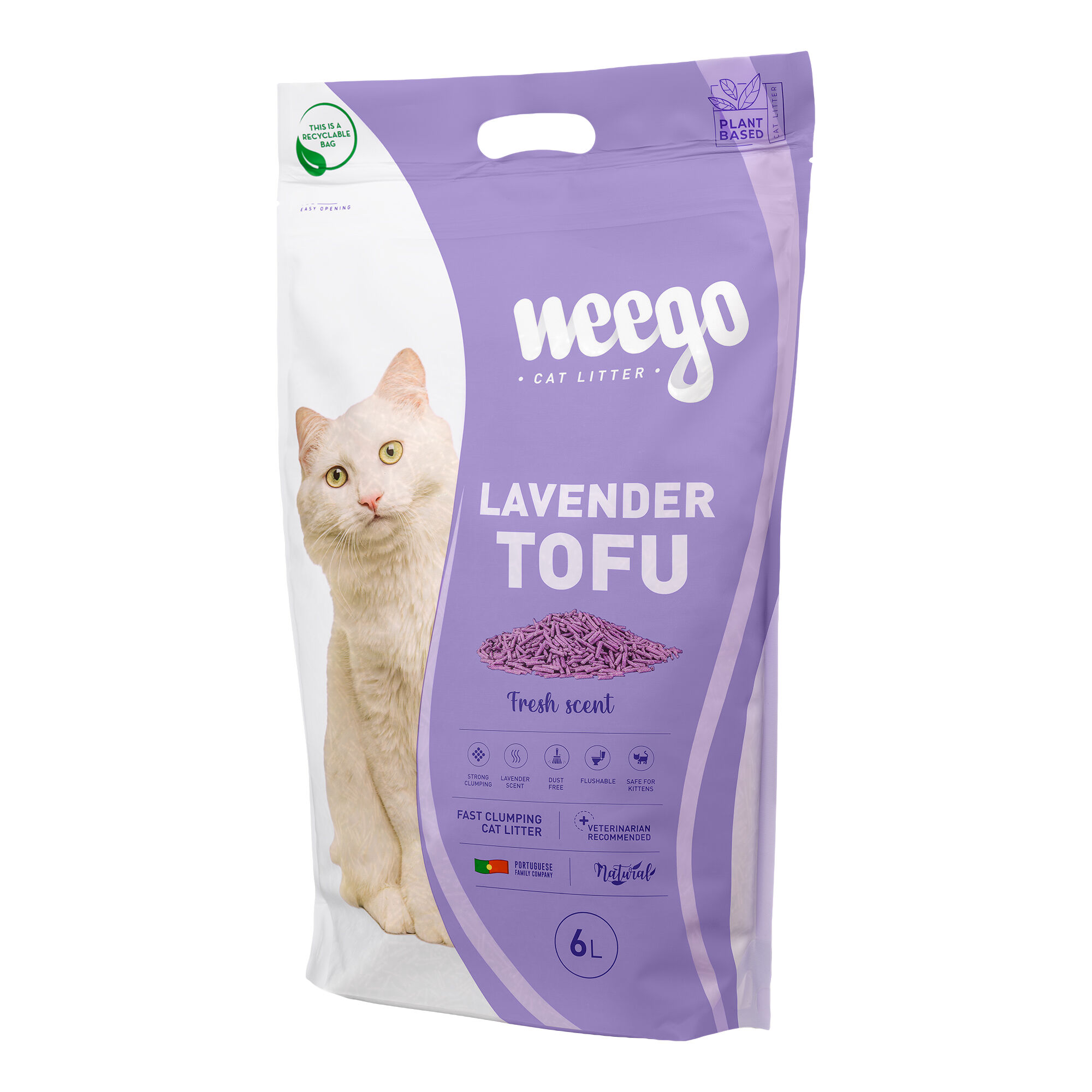 Arena para gatos Weego Lavender Tofu 18L, , large Imagen numero 2