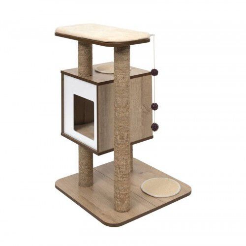 Rascador Vesper Base Roble para gatos color Roble, , large Imagen numero 1