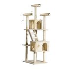 Rascador PawHut para gatos con árbol y poste color Beige, , large image number null