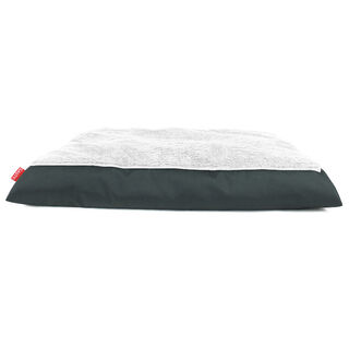 Gauty Cama Redonda Tela Impermeable y pelo gris y blanco para Perros y Gatos 