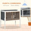 PawHut Jaula para Hámster de Madera 82x45x81 cm Casa para Roedores con 2 Puertas de Acrílico Estante Extraíble 2 Casitas para Animales Pequeños Gris Oscuro., , large indicador imagen numero 5